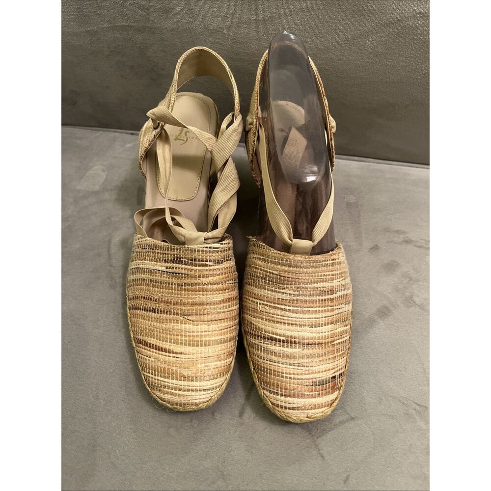 Life Stride Sasha Wedge Espadrilles Earth Tones Size 9 1/2 NWOB